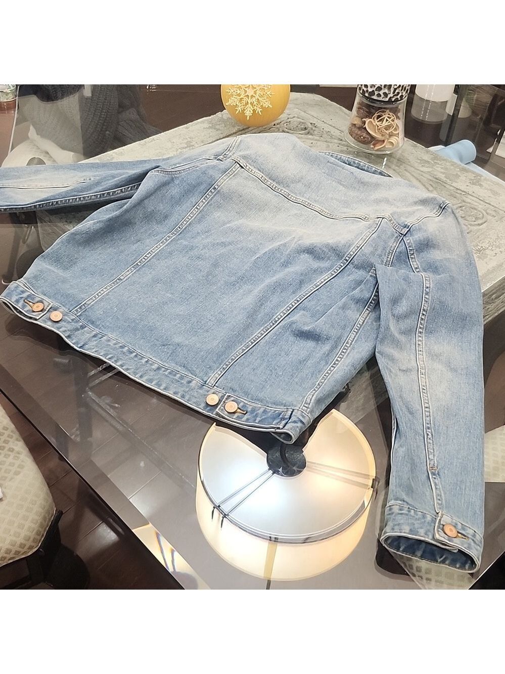 Mens Denim Jean Jacket Medium Size - Picture 12 of 14